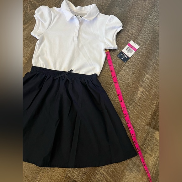 IZOD Girls Short Sleeve Cap Midi Shirt Dress-Size 6X - Picture 6 of 10